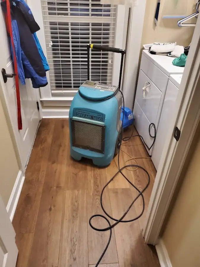 Commercial dehumidifier deployed for Flood Damage Cleanup in Orange